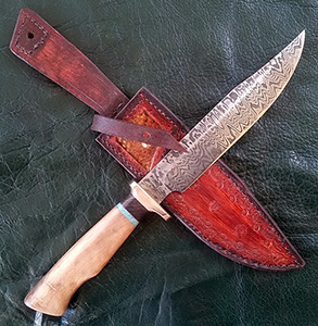 JN handmade damascus hunting knife H9b